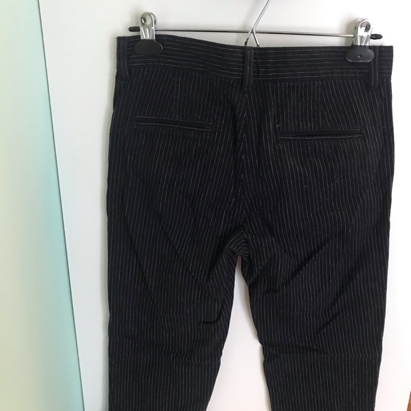 Current/Elliott The Confidant Pinstripe Trouser Pant in Navy Blue Size 24 - Picture 8 of 16